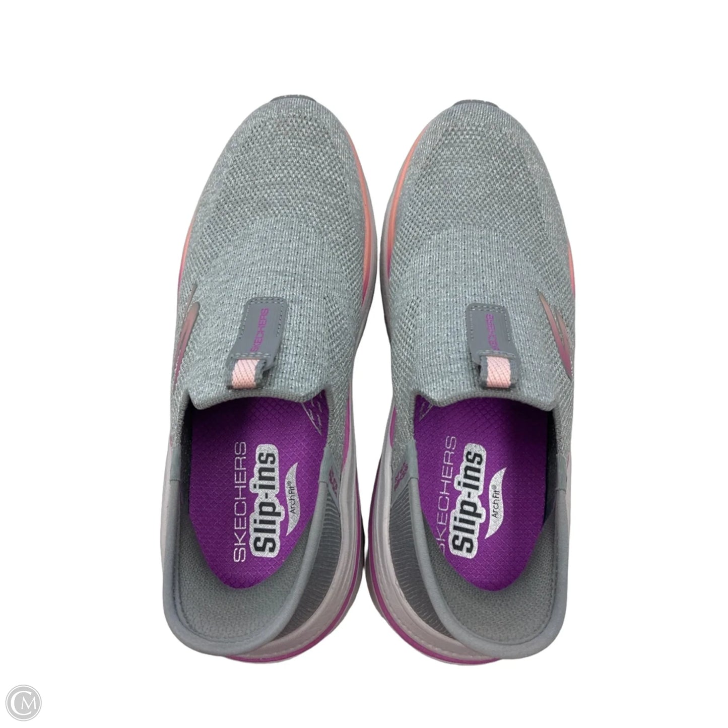 Shoes Sneakers By Skechers In Grey & Purple, Size: 8