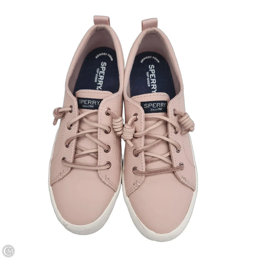 Shoes Flats By Sperry In Pink & White, Size: 8