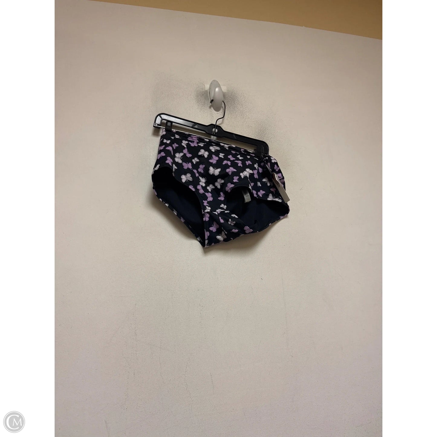 Swimsuit 2pc By Pink In Black & Purple, Size: Xxl