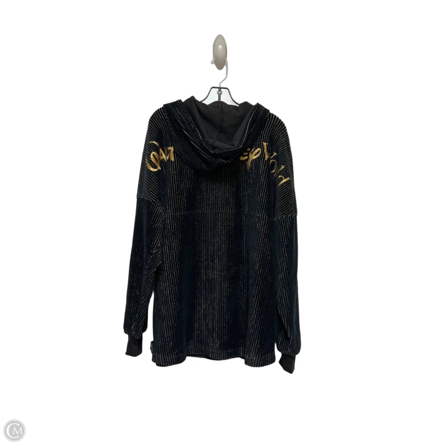 Sweatshirt Hoodie By Disney Store In Black & Gold, Size: L