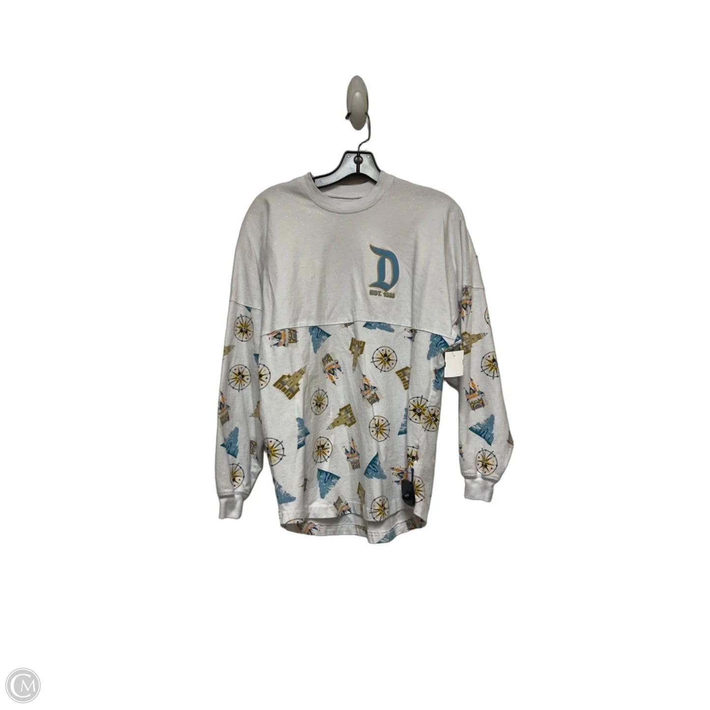 Top Long Sleeve By Disney Store In Gold & White, Size: Xs