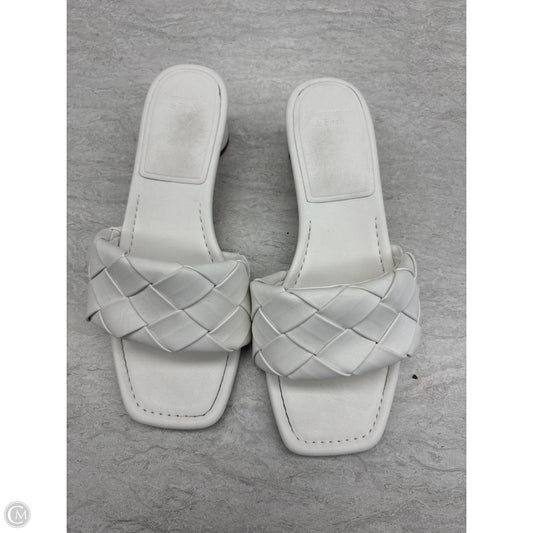Sandals Heels Block By Abercrombie And Fitch In White, Size: 7.5