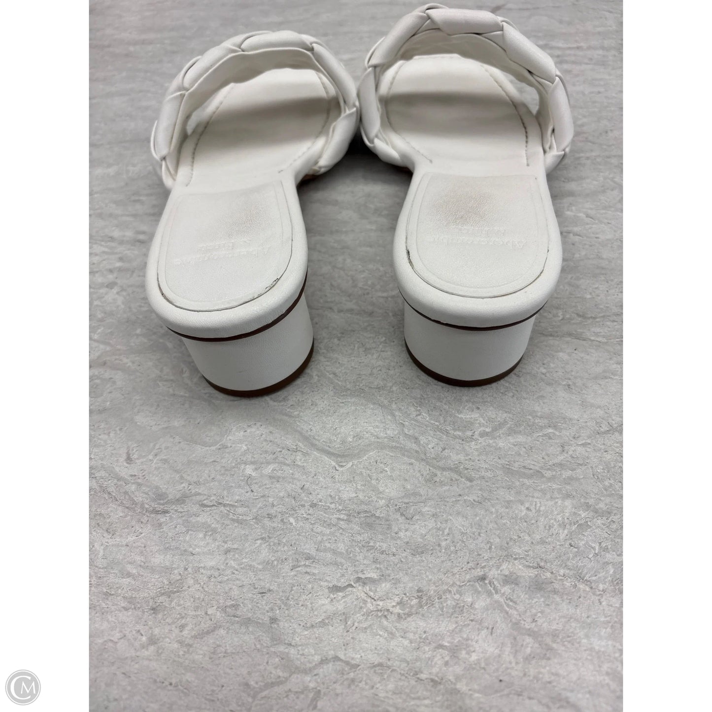 Sandals Heels Block By Abercrombie And Fitch In White, Size: 7.5