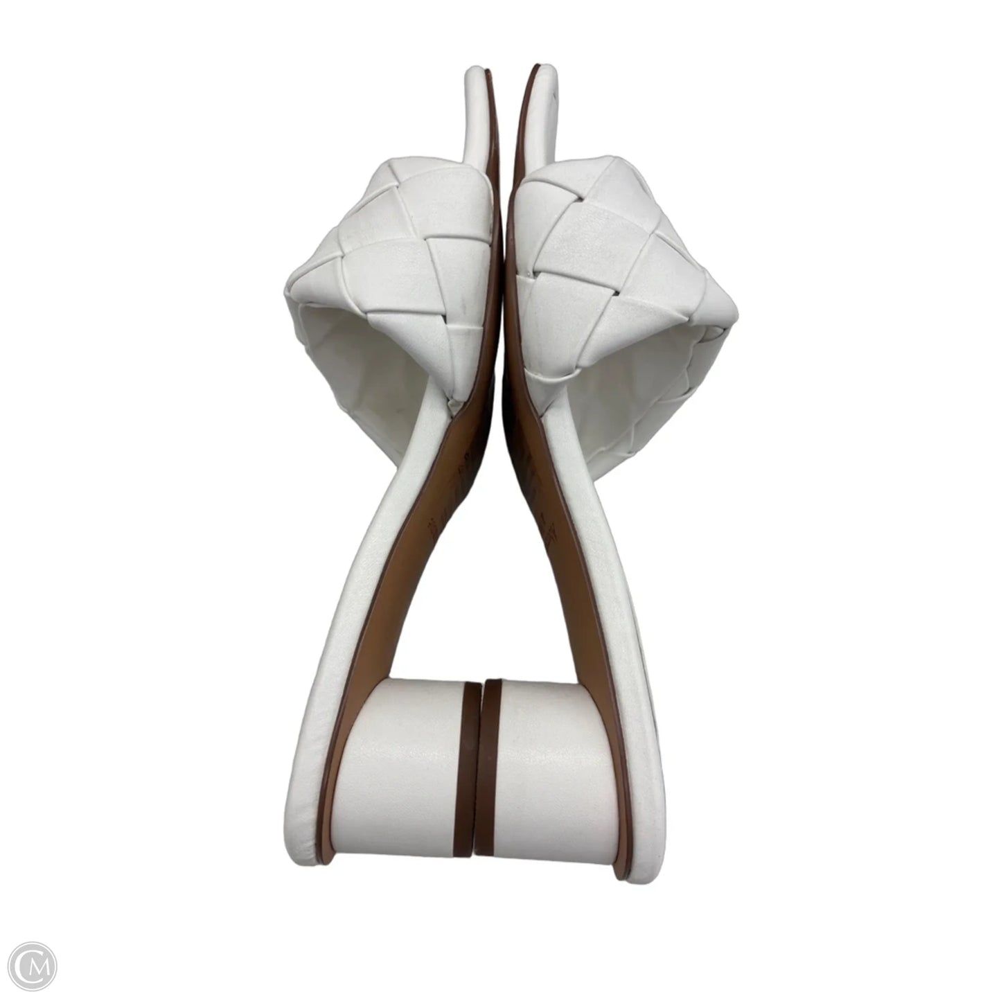 Sandals Heels Block By Abercrombie And Fitch In White, Size: 7.5