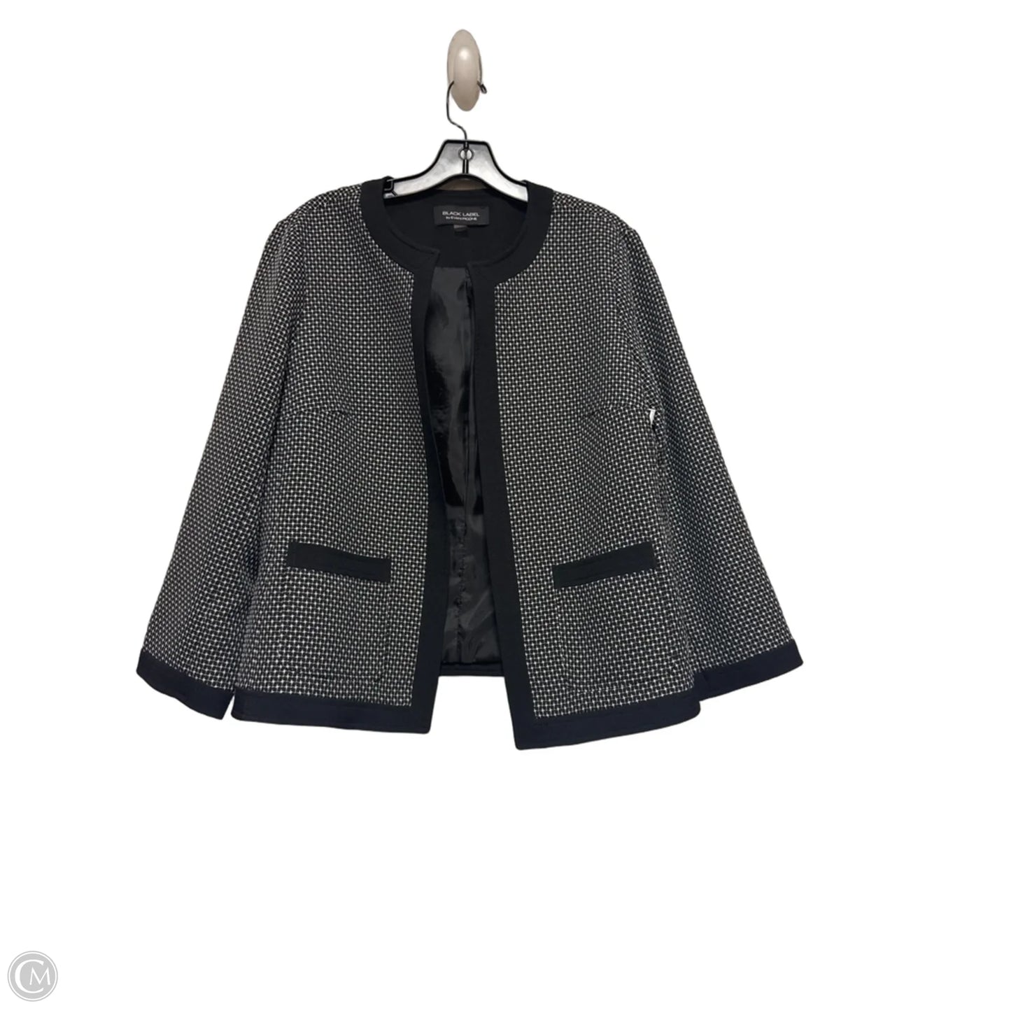 Blazer By Black Label In Black & White, Size: 14