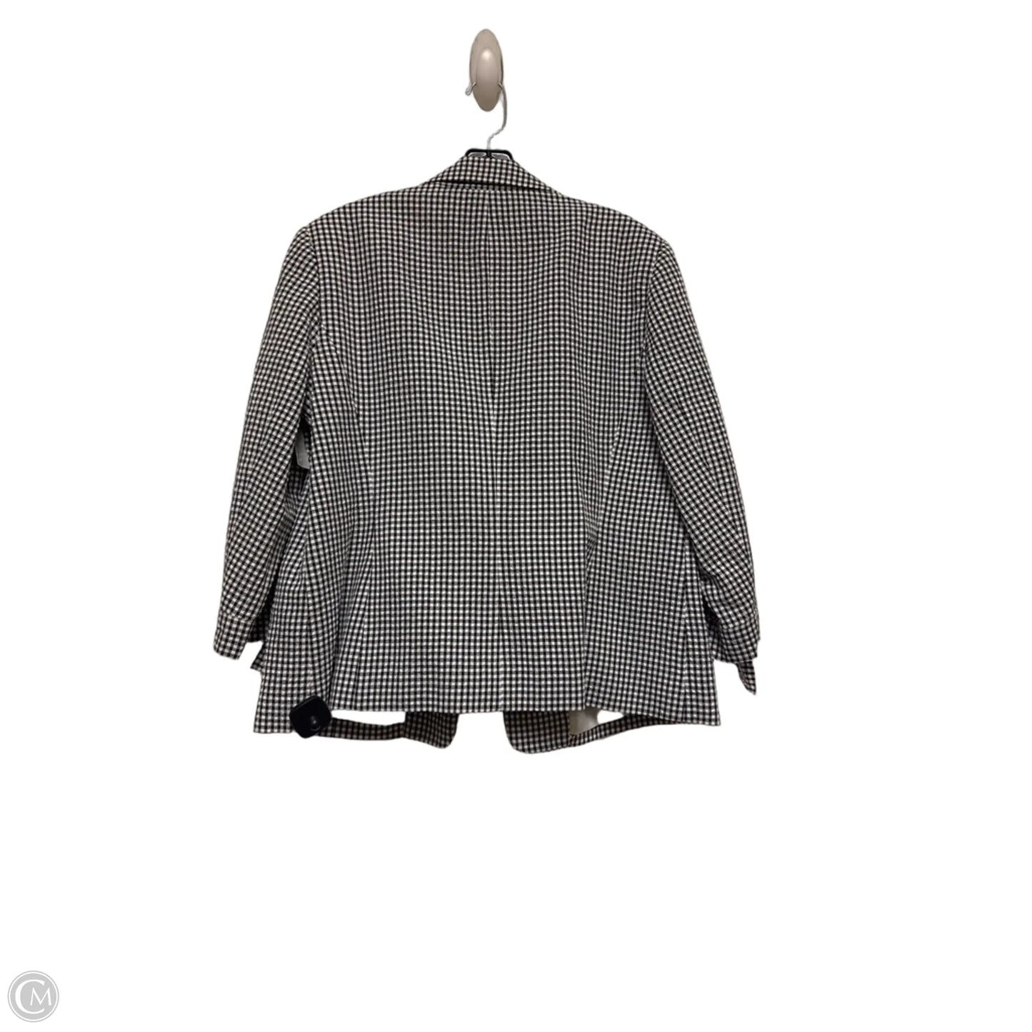 Blazer By Anne Klein In Plaid Pattern, Size: L