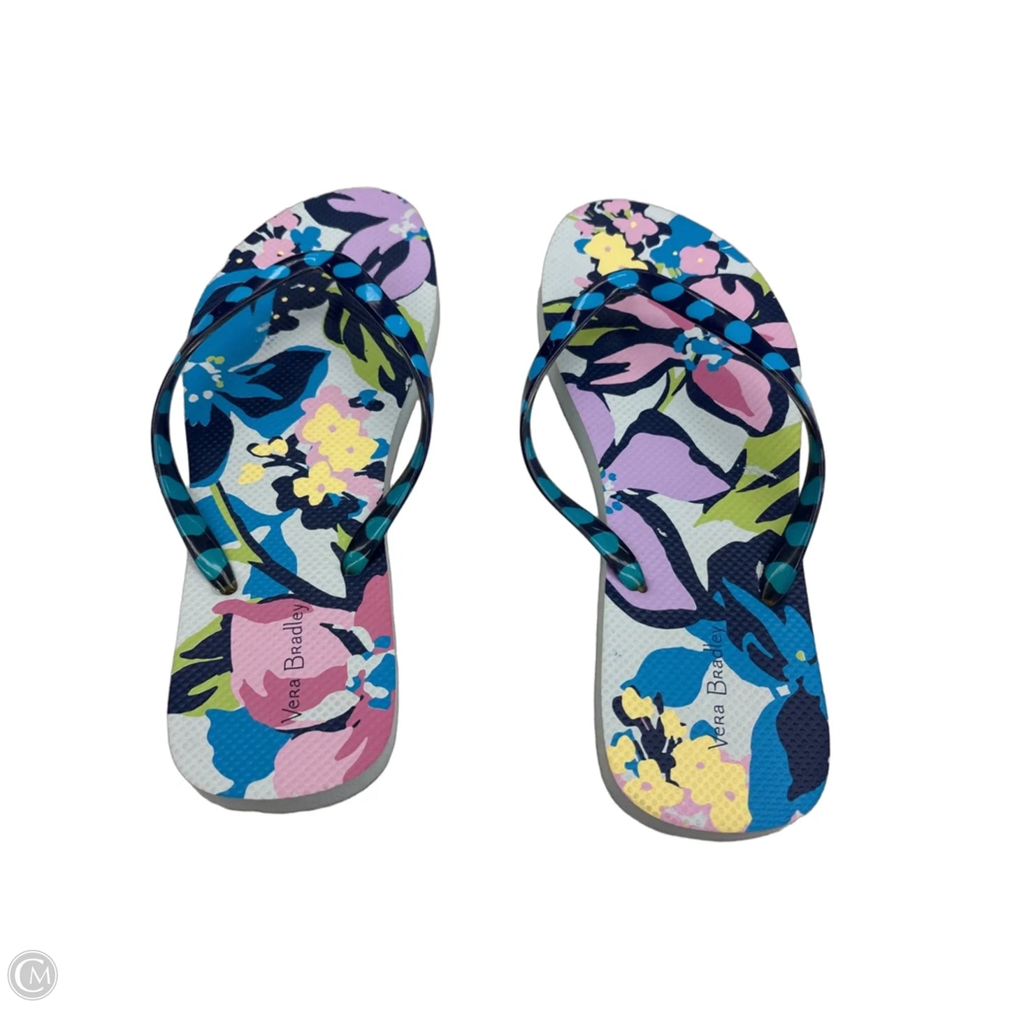 Sandals Flip Flops By Vera Bradley In Floral Print, Size: 9.5