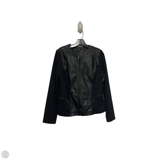 Jacket Moto By Alfani In Black, Size: M