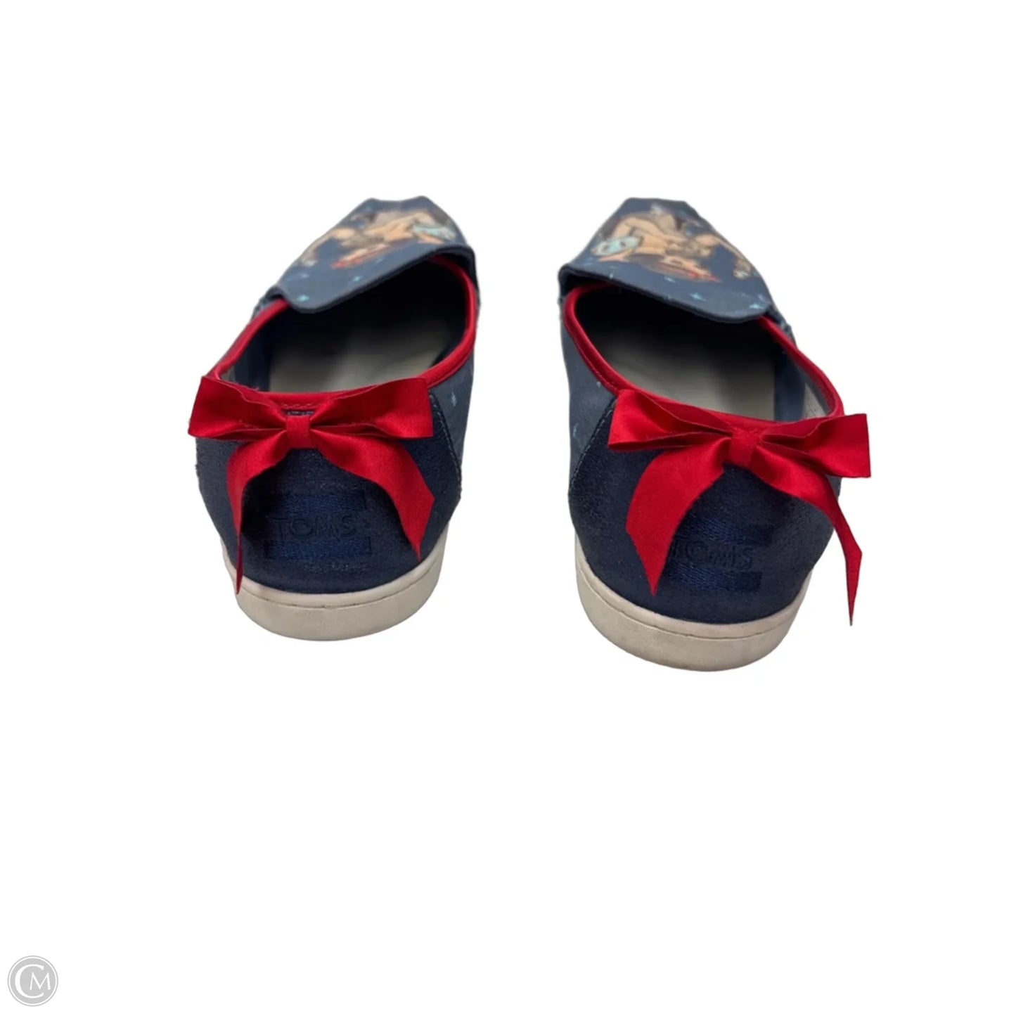 Shoes Flats By Toms In Blue & Red, Size: 10