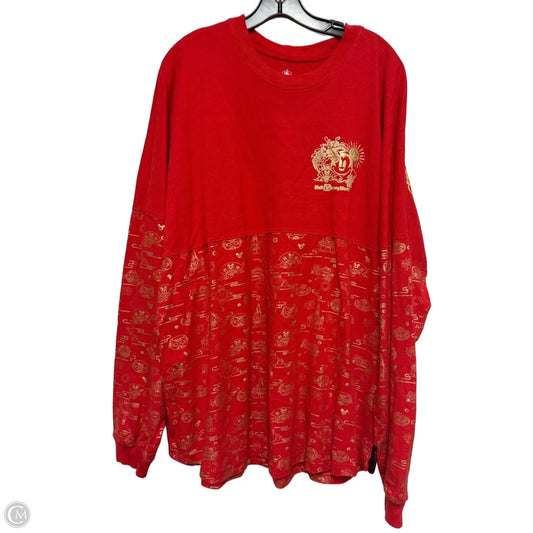 Top Long Sleeve By Disney Store In Gold & Red, Size: Xxl