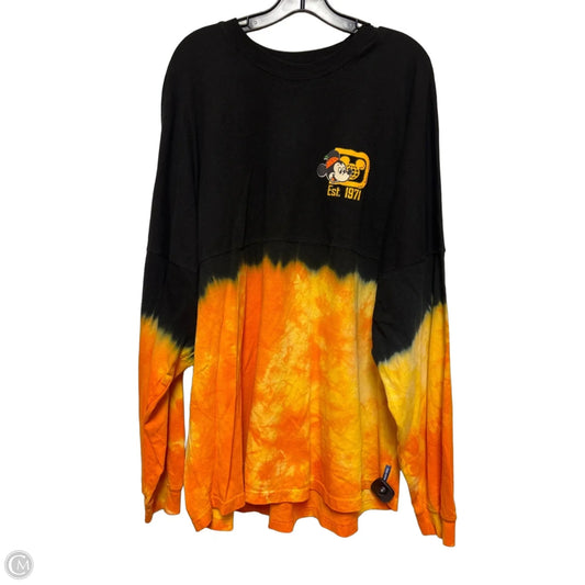 Top Long Sleeve By Disney Store In Black & Orange, Size: Xxl