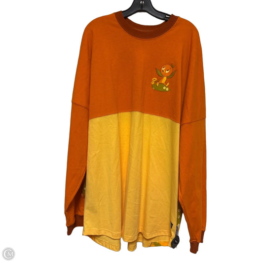Top Long Sleeve By Disney Store In Orange & Yellow, Size: Xxl