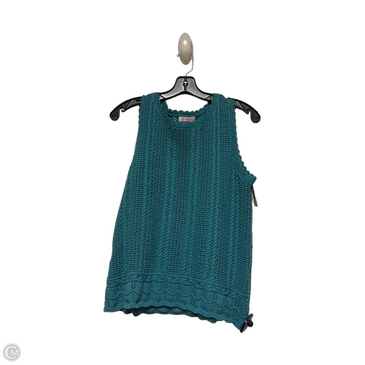 Top Sleeveless By Kirundo In Teal, Size: M