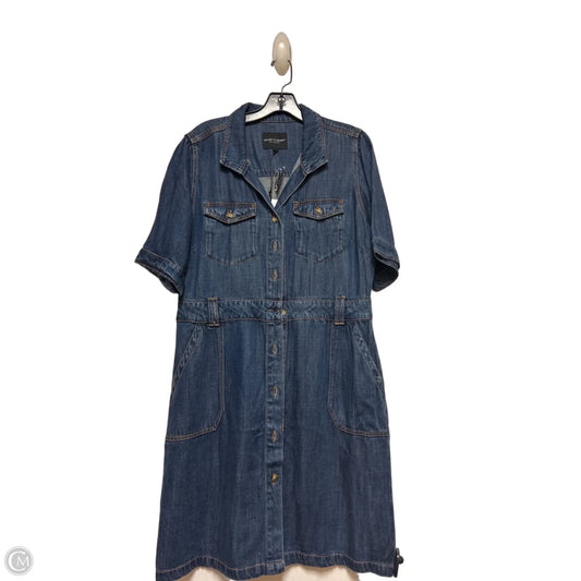 Dress Casual Short By Velvet Heart In Blue Denim, Size: L