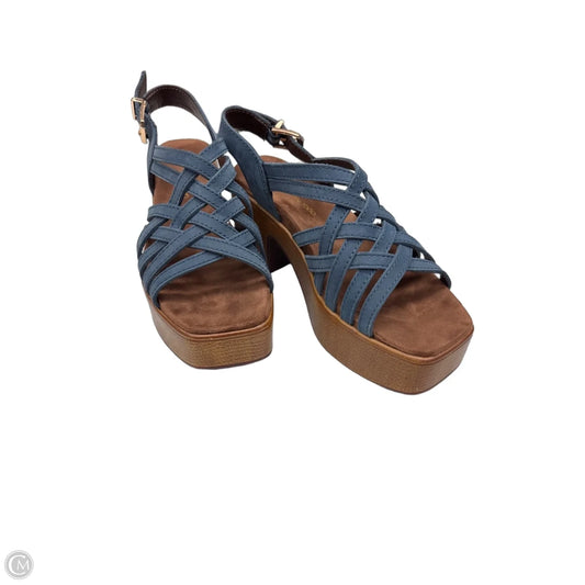 Sandals Heels Platform By House Of Harlow In Navy, Size: 7.5