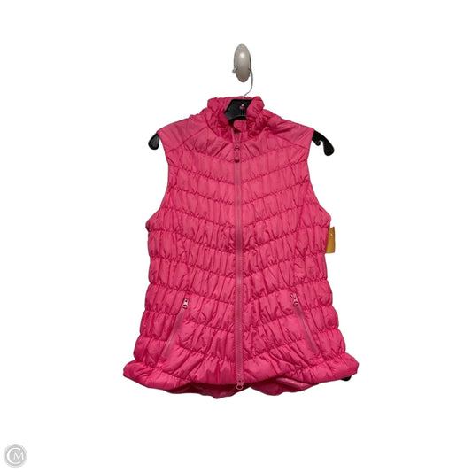 Vest Puffer & Quilted By Ibkul In Pink, Size: M
