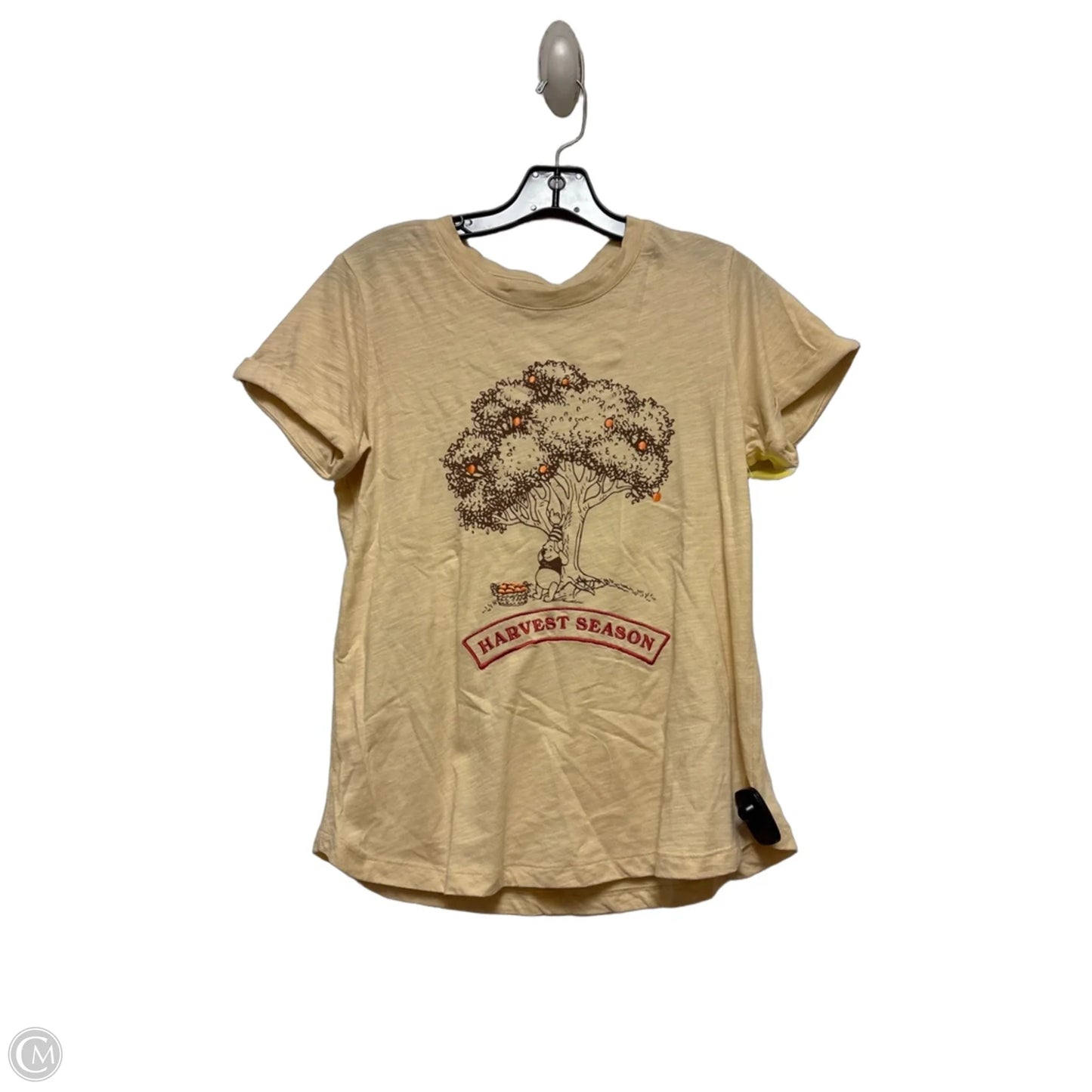 Top Short Sleeve Basic By Disney In Yellow, Size: S