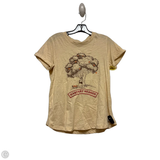 Top Short Sleeve Basic By Disney In Yellow, Size: S