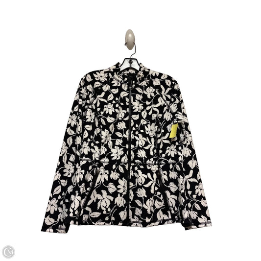 Athletic Jacket By Cynthia Rowley In Black & White, Size: M