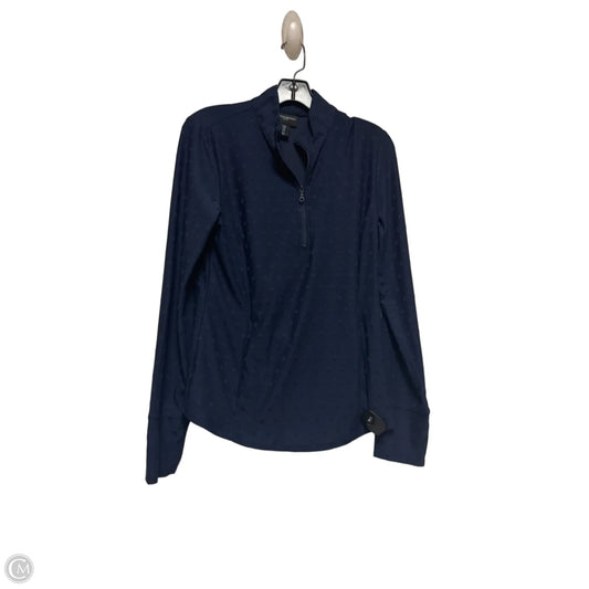 Athletic Top Long Sleeve Collar By Cynthia Rowley In Navy, Size: M