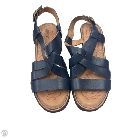 Sandals Heels Block By Born In Navy, Size: 7