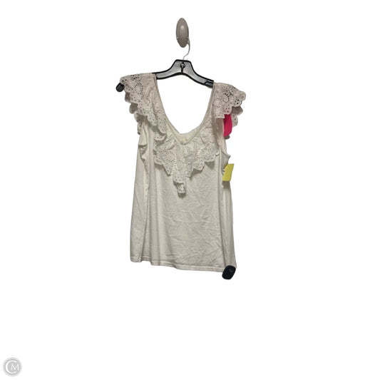 Top Sleeveless Designer By Lilly Pulitzer In White, Size: L