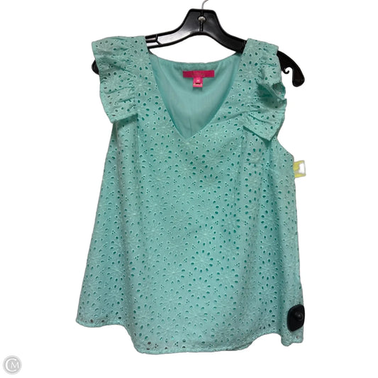 Top Sleeveless Designer By Lilly Pulitzer In Aqua, Size: M