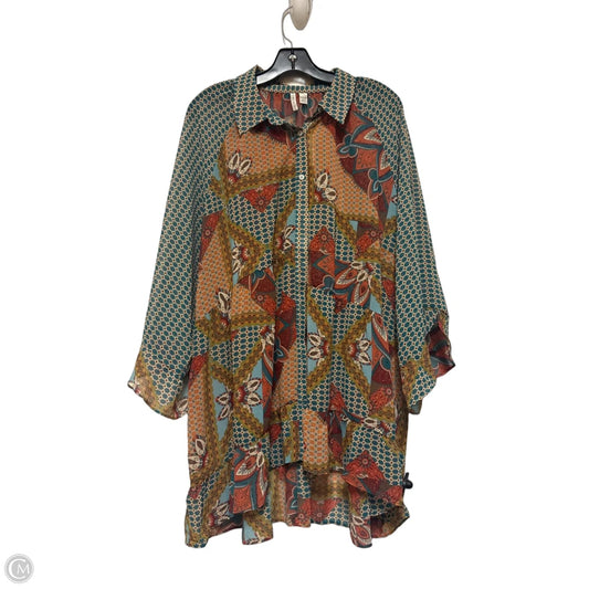 Top Short Sleeve By Cato In Multi-colored, Size: 2x