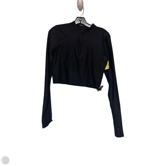 Athletic Top Long Sleeve Collar By Lululemon In Black, Size: S