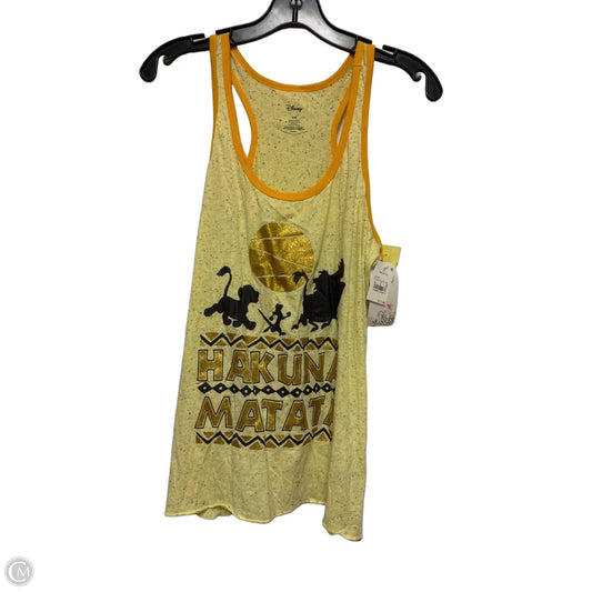 Tank Top By Disney In Yellow, Size: M