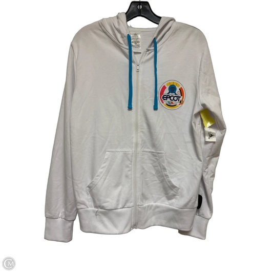 Sweatshirt Hoodie By Disney Store In White, Size: L