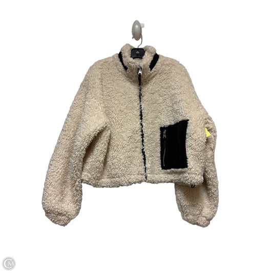 Jacket Faux Fur & Sherpa By Something Navy In Cream, Size: M