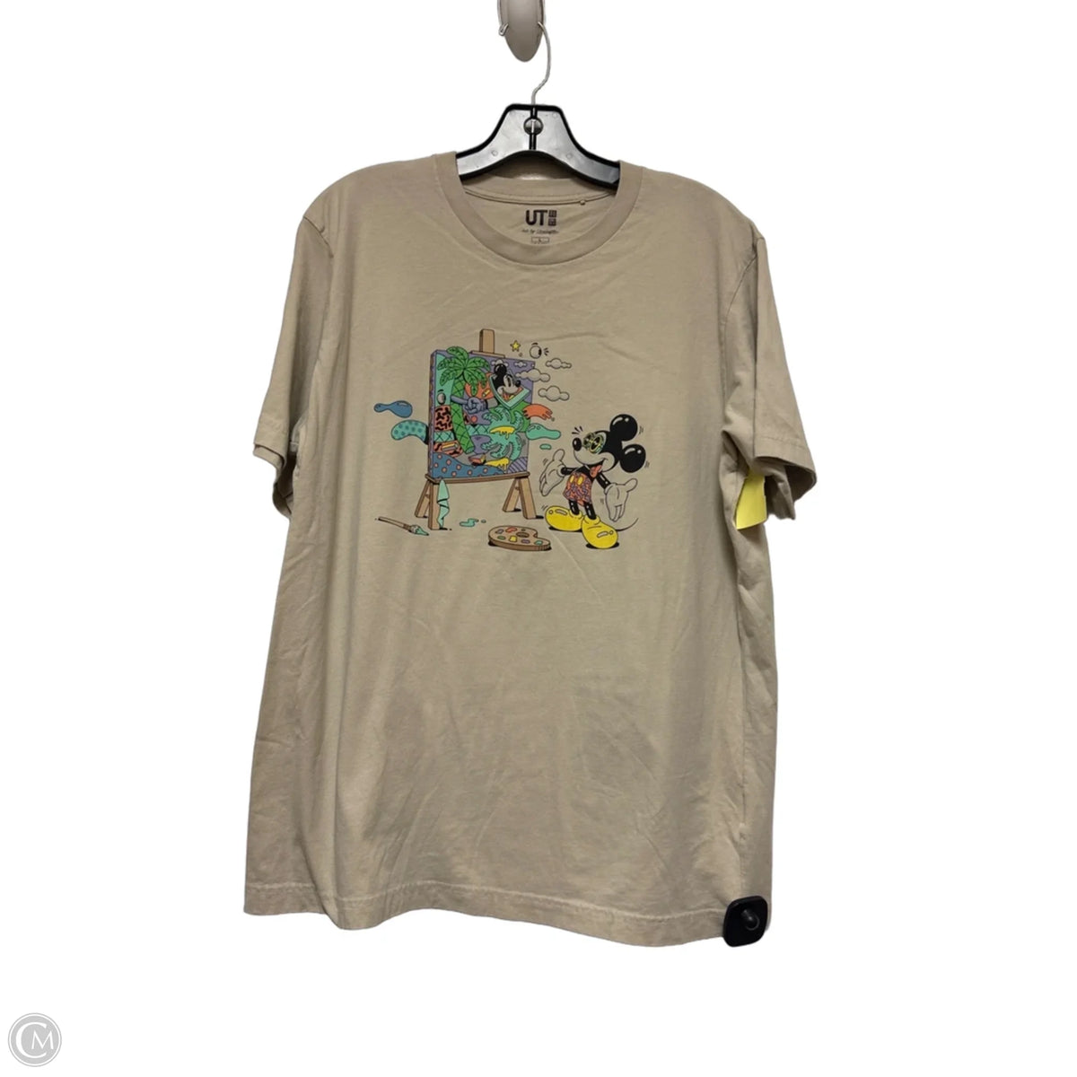 Top Short Sleeve Basic By Disney In Beige, Size: L