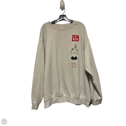 Sweatshirt Crewneck By Disney Store In Beige, Size: 3x