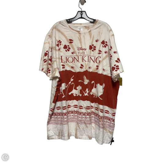Top Short Sleeve Basic By Disney Store In Cream & Red, Size: 3x
