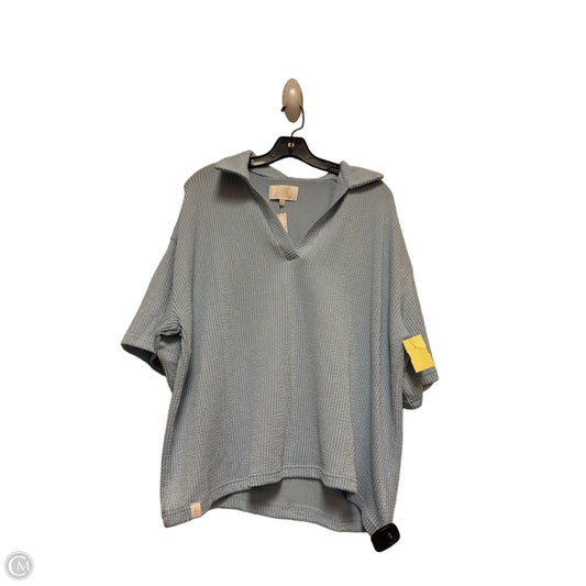 Top Short Sleeve By Simply Southern In Blue, Size: Xl