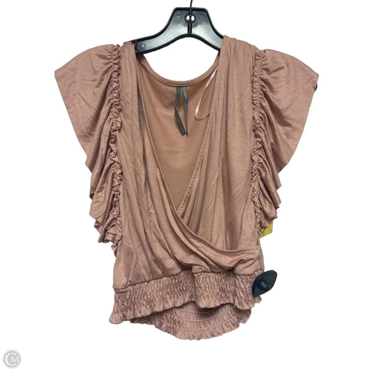 Top Short Sleeve By Anthropologie In Pink, Size: Xs