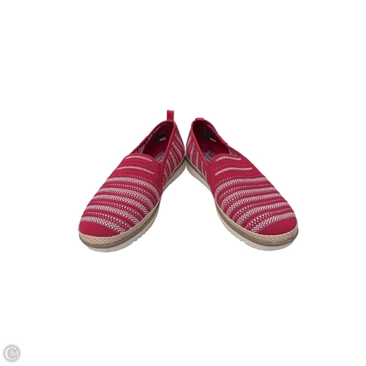 Shoes Flats By Bobs In Red & White, Size: 9