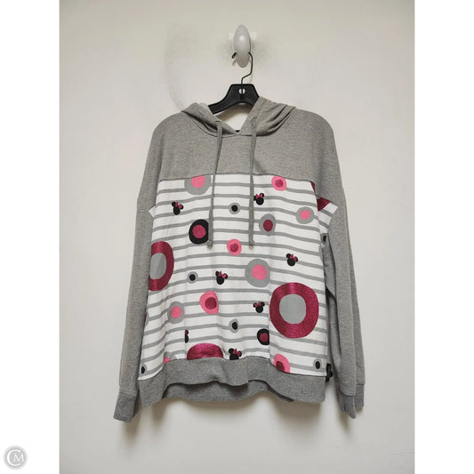 Sweatshirt Hoodie By Disney Store In Grey & Pink, Size: Xxl
