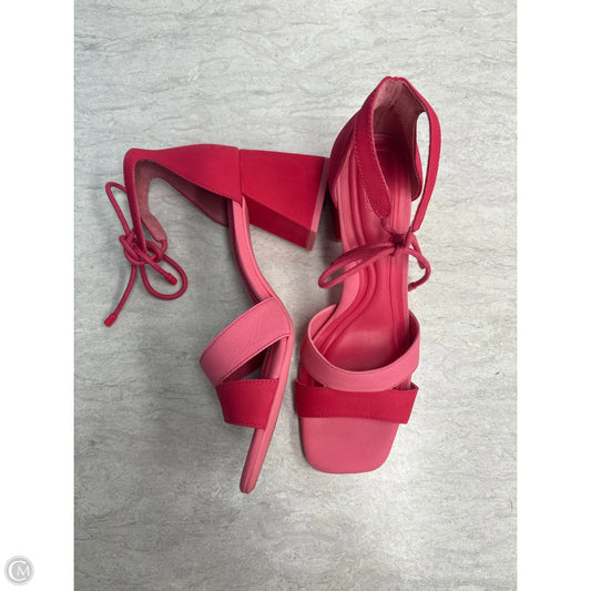 Sandals Heels Block By Gianni Bini In Pink, Size: 7.5