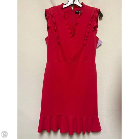 Dress Designer By Karl Lagerfeld In Pink, Size: S