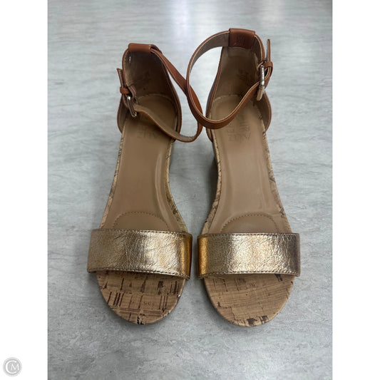 Sandals Heels Wedge By Naturalizer In Gold, Size: 6
