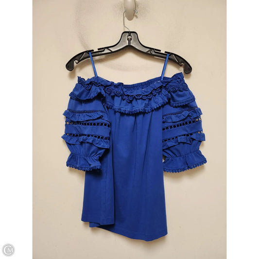 Top Short Sleeve Designer By Lilly Pulitzer In Blue, Size: Xs