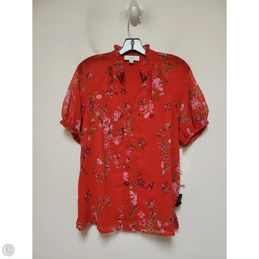 Top Short Sleeve By Cece In Red, Size: M
