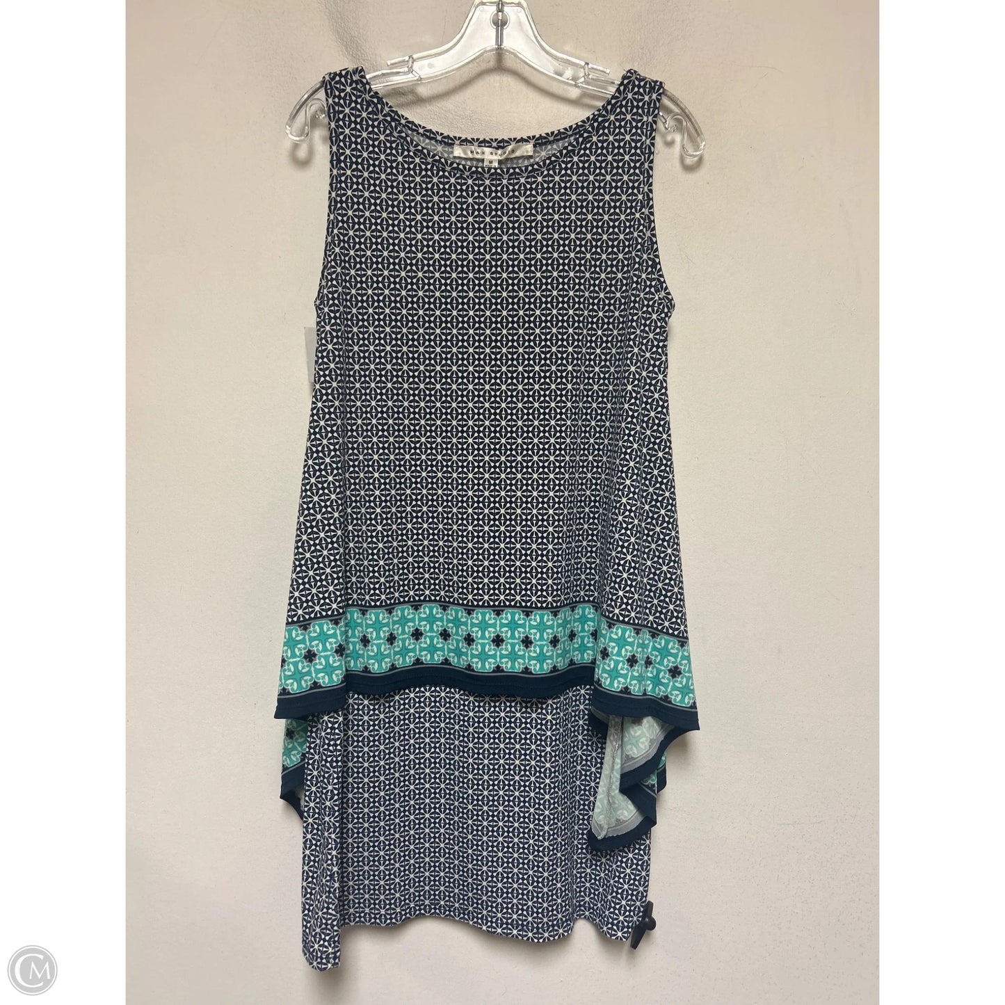 Dress Casual Short By Max Studio In Blue & White, Size: M