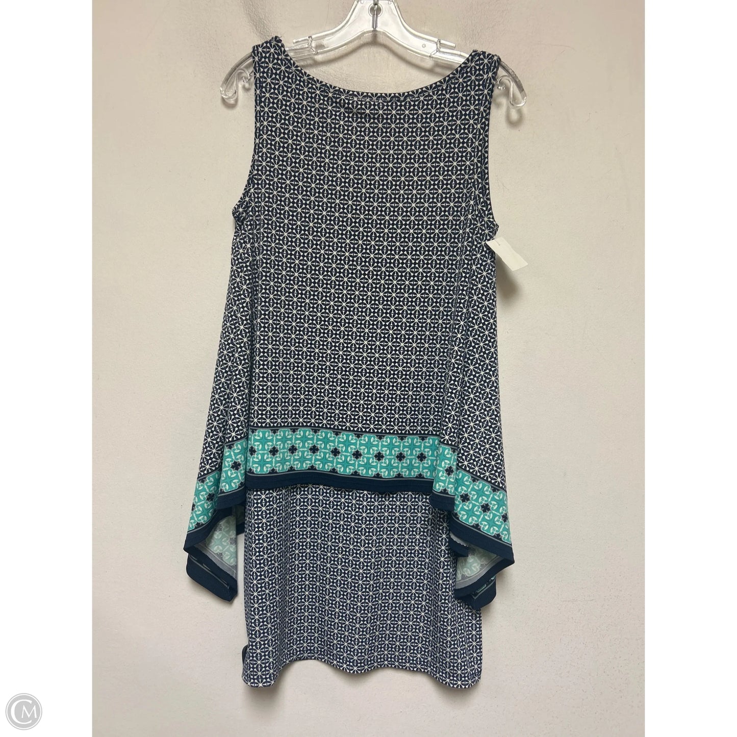 Dress Casual Short By Max Studio In Blue & White, Size: M