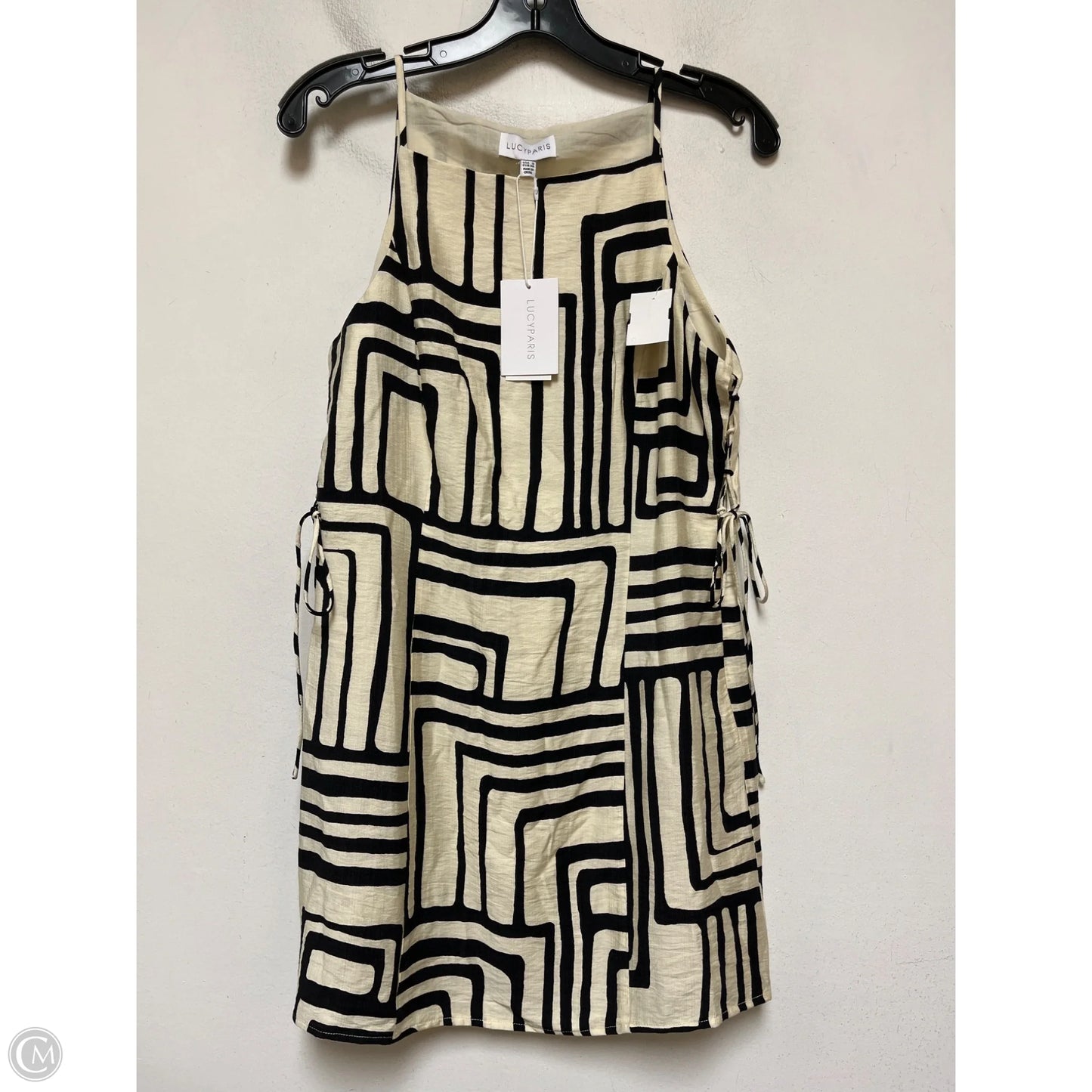 Dress Casual Short By Lucy Paris In Black & Cream, Size: S