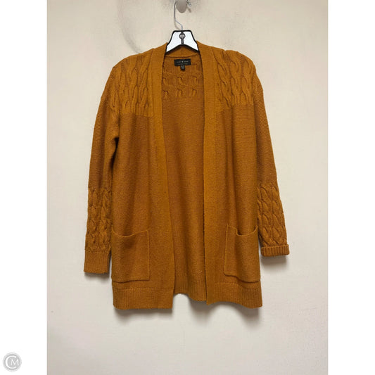 Sweater Cardigan By Lucky Brand In Copper, Size: Xs