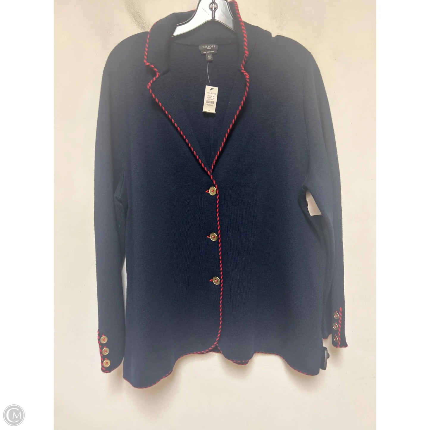 Cardigan By Talbots In Navy, Size: 2x