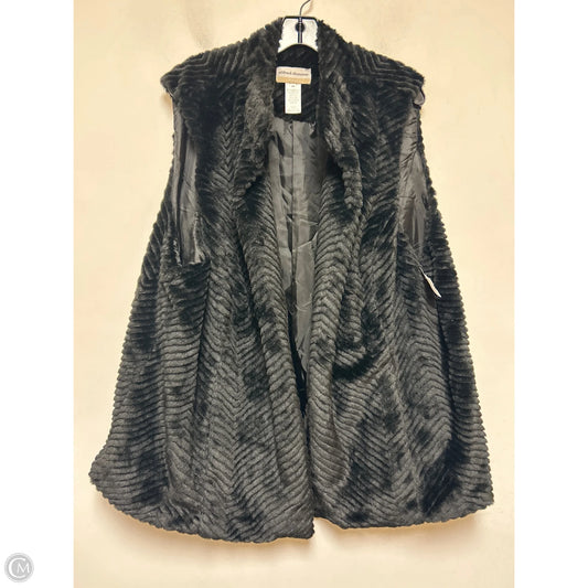 Vest Faux Fur & Sherpa By Alfred Dunner In Black, Size: 3x